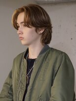 ノラ シブヤ(NORA)&nbsp;ミディアムメンズボブハイライトサーフカールニュアンスパーマ