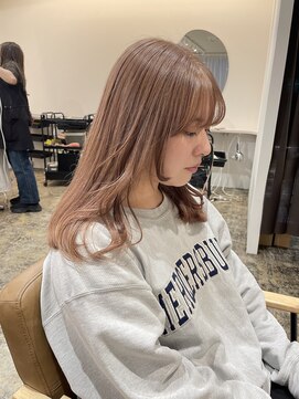 ユッカ 梅田(YUCCA) 【YUCCA】大人可愛い/ミディアム/pink milk tea