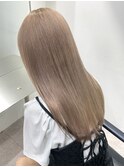 原宿ベージュカラーミディアムレイヤーミルクティーケアブリーチ