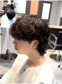 シャドウパーマ×ウルフパーマ/津田沼/メンズパーマ波巻きパーマ