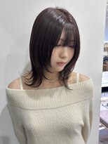 ネオリーブウリ 二子玉川店(Neolive uri)&nbsp;ミディアムヘア暗めカラーデザインカラーフェイスフレーミング