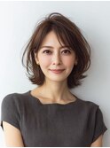 白髪ぼかし脱白髪染め似合わせショートボブ40代50代60代