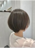 ★ラベンダーグレージュ★柔らかボブスタイル★