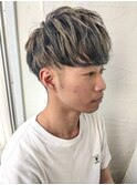 シンプルマッシュ×グレージュハイライト★藤原
