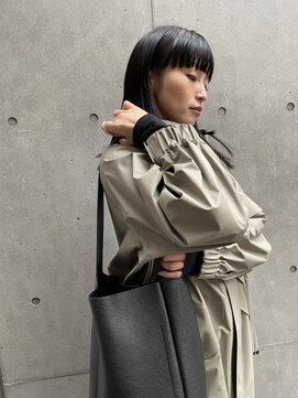 エッセンス(THE ESSENCE) widebang切りっぱなしボブエアリーロング美髪ピンクブラウン