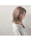 #ミルクティーグレー×外はねボブ