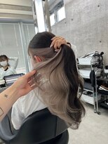 イキ 表参道(iki omotesando)&nbsp;ミディアムヘア/スラッシュ/グレージュカラー/デザインカラー