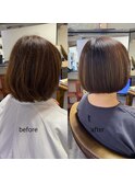 えりあしギリギリ大人ミニボブ小顔ミニマル【カミケン方木田店】