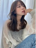 小顔 前髪 顔まわりカット セミロング 韓国風