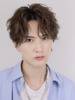 オーシャントーキョー 原宿(OCEAN TOKYO)&nbsp;メンズ波巻きスパイラルパーマセンターパートウルフツーブロック