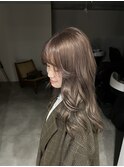 グレージュ/ベージュ/ロング/ハイトーンカラー/ケアブリーチ