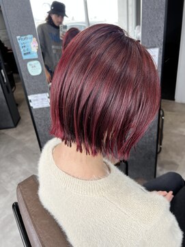 ティック 福井鯖江店(tic.) ブリーチ無しでできるピンクカラー