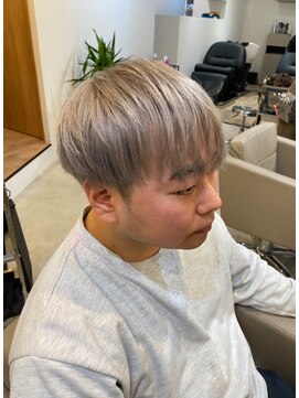 メンズバイココテラス 豊中(men's by cocoterace) ブリーチ/メンズパーマ/メンズカット/ホワイトベージュ