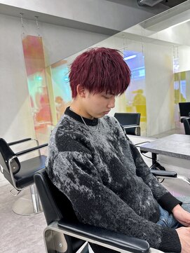 ティントバイアロブリーチ 大阪梅田(tint by alo bleach) 【Ryota】メンズボルドーカラー《大阪梅田駅》