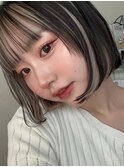インナーカラーホワイトベージュアンブレラカラー
