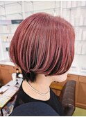 ハンサムショート×ラベンダーベージュ