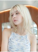 20代30代ミディアム顔周りレイヤーカット髪質改善ストレート
