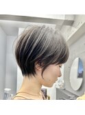 別府ショートボブ顔まわりレイヤーカット髪質改善カラー30代