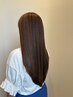 【髪のエイジング対策◎うねり広がりに】質感形成ストレート＋カット＋カラー