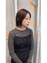 イオエ 梅田(ioe)&nbsp;ダブルカラー/大人ボブ/黒髪スタイル/髪質改善/縮毛矯正