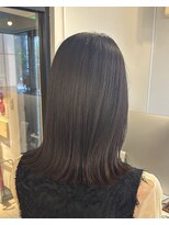 アコロン(acoron)&nbsp;外はねミディアム　髪質改善/オリーブベージュ/顔まわりレイヤー