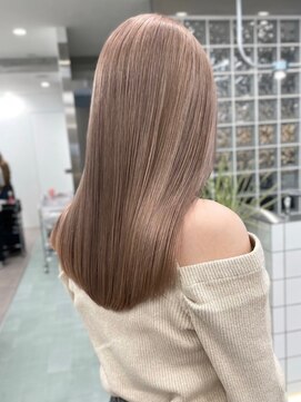 サンクプロジェクト(cinq PROJECT) ミルクティーベージュダブルカラーハイトーンレイヤーカット韓国