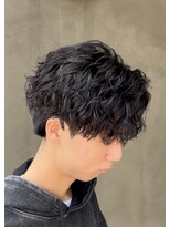 メンズギフト(men's GIFT)&nbsp;ツーブロックツイストスパイラルパーマメンズマッシュウルフ