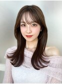 小顔前髪顔周り面長くびれレイヤー20代30代40代