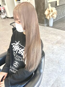 ガルボヘアー 桟橋店(garbo hair) ハイトーンベージュ 春夏カラー 高知美容室