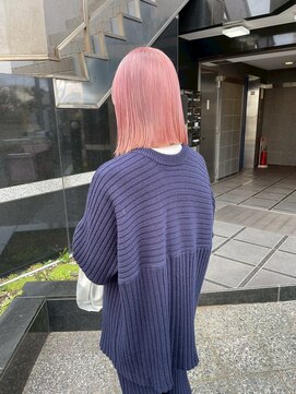  fit stand 千葉/ショートボブ/カット/パーマ/ダブルカラー/トリートメント/縮毛矯正 イメチェン/ピンクベージュ/アンブレラカラー[千葉]