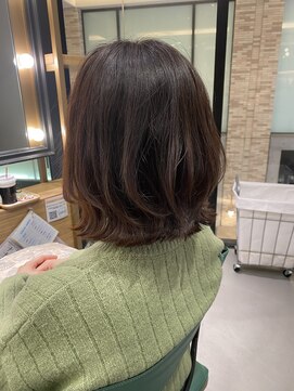 ナウアズ(now as.) 大人女性のくびれレイヤーボブxピンクブラウン【菅井】