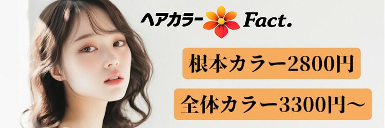 ヘアカラーファクトリーのサロンヘッダー