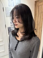 エトワ 中央店(etoi)&nbsp;大分ハッシュカット胸上鎖骨下ミディアムレイヤースタイルかるめ