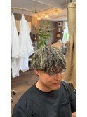 メンズパーマ　ツイストスパイラル　メッシュ