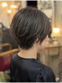 束感のあるショートレイヤー