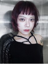 丹&nbsp;deepred × layer bob 【ブリーチなしで作る高発色レッド】