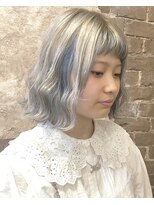 マギーヘア(magiy hair)&nbsp;ペールシルバー×ペールブルー［magiyhair西部笑］
