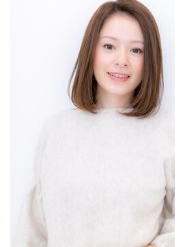 カバーヘア ブリス 大宮西口(COVER HAIR bliss) 艶カラー切りっぱなしナチュラルストレートX大宮30代40代50代