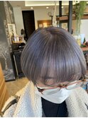 プラチナグレージュ／グレージュ／グレー／ケアブリーチ