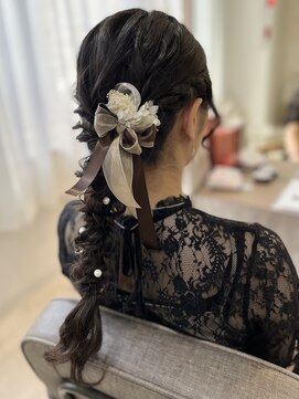 エルバイラビス 大宮(elu by lovis) 《chihina》結婚式ヘアセット/お呼ばれセット/編みおろしヘア