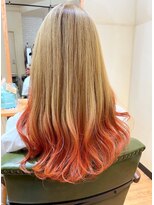 オーストヘアジジ(Aust hair Gigi)&nbsp;グラデーション裾カラー　イエロー×オレンジ
