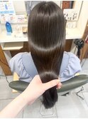 髪質改善カラー×シアーグレージュ