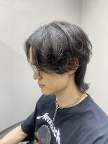 メンズ/men's/センターパートウルフ