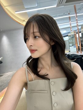 ロンドイディールバンダイ 新潟万代(Lond ideal) イメチェンくびレイヤーカット小顔前髪オリーブグレージュ