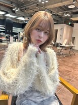 外ハネこなれミディ☆ボブレイヤー20代30代40代オリーブベージュ