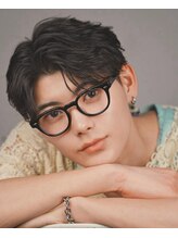 ページ(page,) 韓国ヘアカルマパーマコンマバングセンターパート黒髪ウルフ