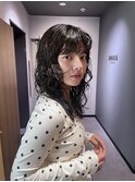 ドライパーマゆるめパーマウルフパーマミディアムパーマ銀座暗髪