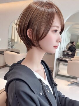 アポロ 横浜駅店(apollo) xカット//ホワイトグレージュ/レイヤーカット/チェリーブラウン