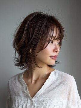 黒髪カタログ/クラゲヘアー/オリーブグレー/大宮