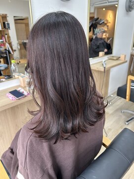 アーサス バイ ヘッドライト 本八幡店(ursus by HEADLIGHT) モーブブラウン×BOXボブ外ハネレイヤー